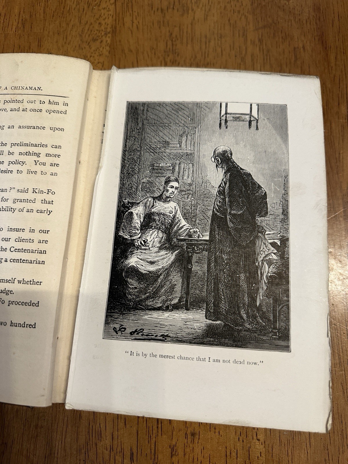 Antique Book 1800s Tribulations Of A Chinaman Jules Verne London Print Sampson