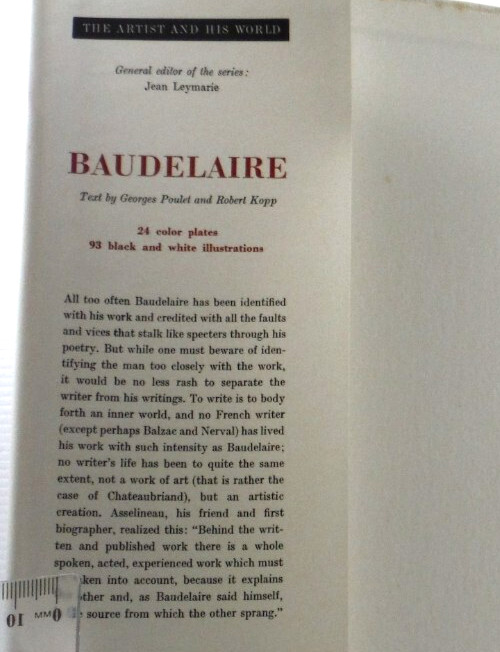Baudelaire The Artist and His World by Jean Leymarie 1969 Skira biography Art bk