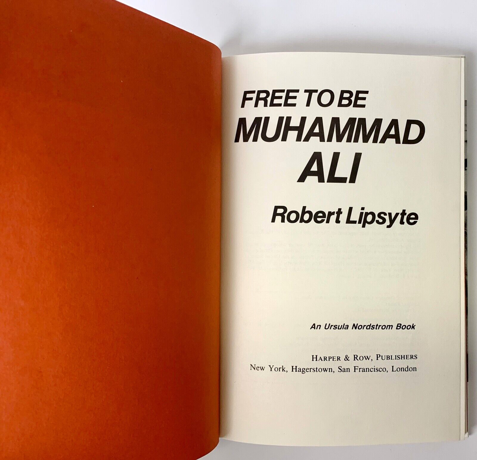 Free to Be Muhammad Ali, Robert Lipsyte, 1977 HCDJ in Mylar – Boxing