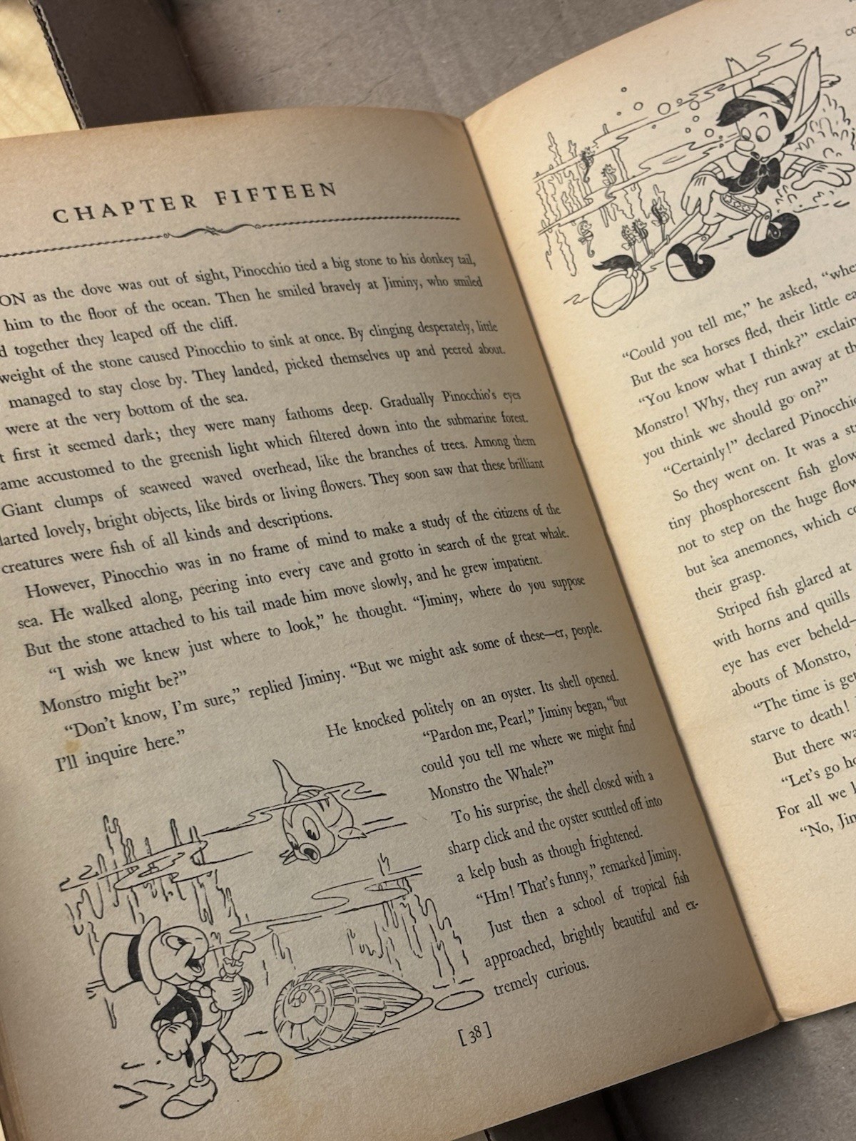 1939 Walt Disney’s Pinocchio w/Pictures to Color Whitman Publishing RARE!!