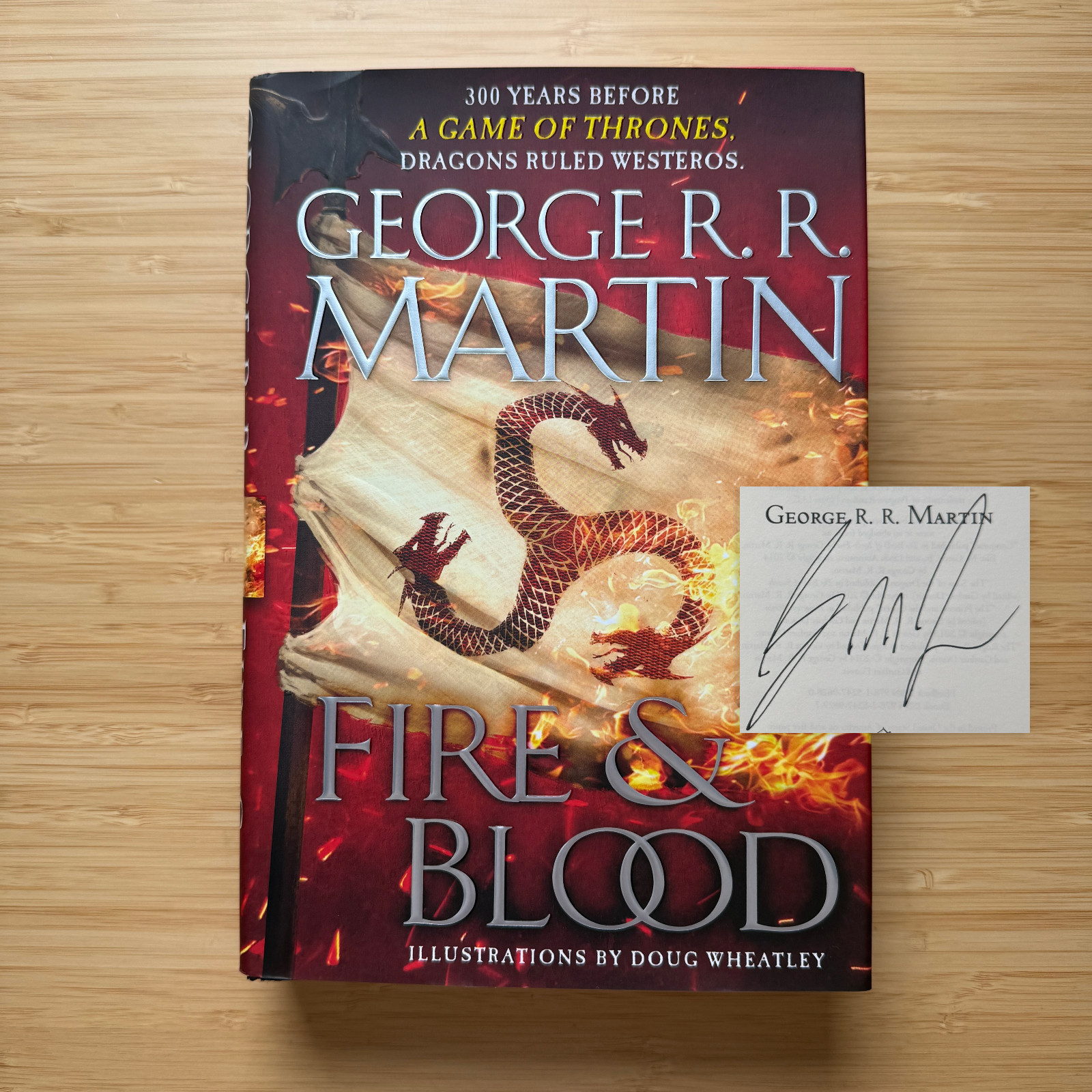 SIGNED Fire and Blood George R.R. Martin Targaryen Hardcover Illustrated NEW