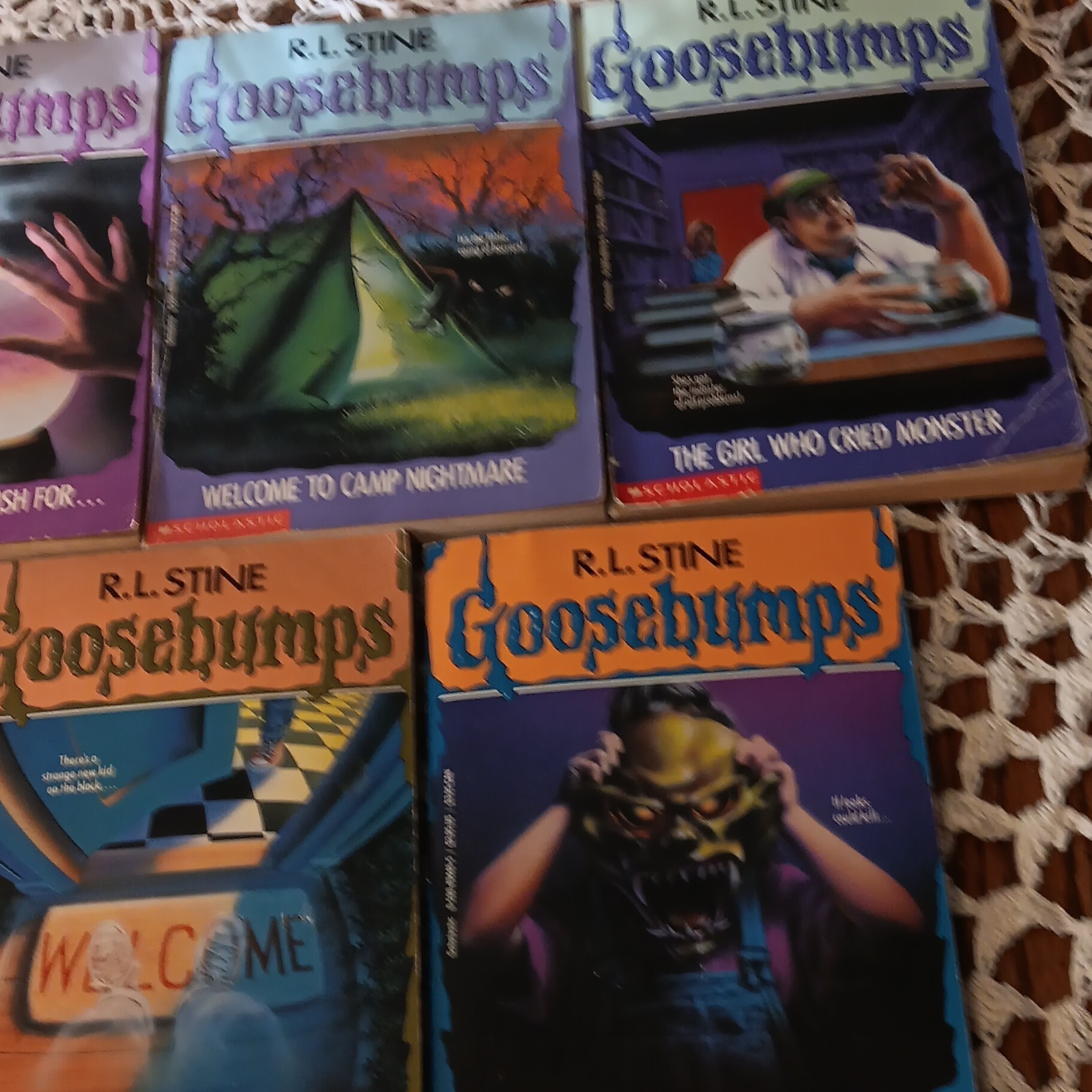 R.L. Stine Goosebumps Lot of 7 Paperback Horror Kids Novels Monsters Ghosts