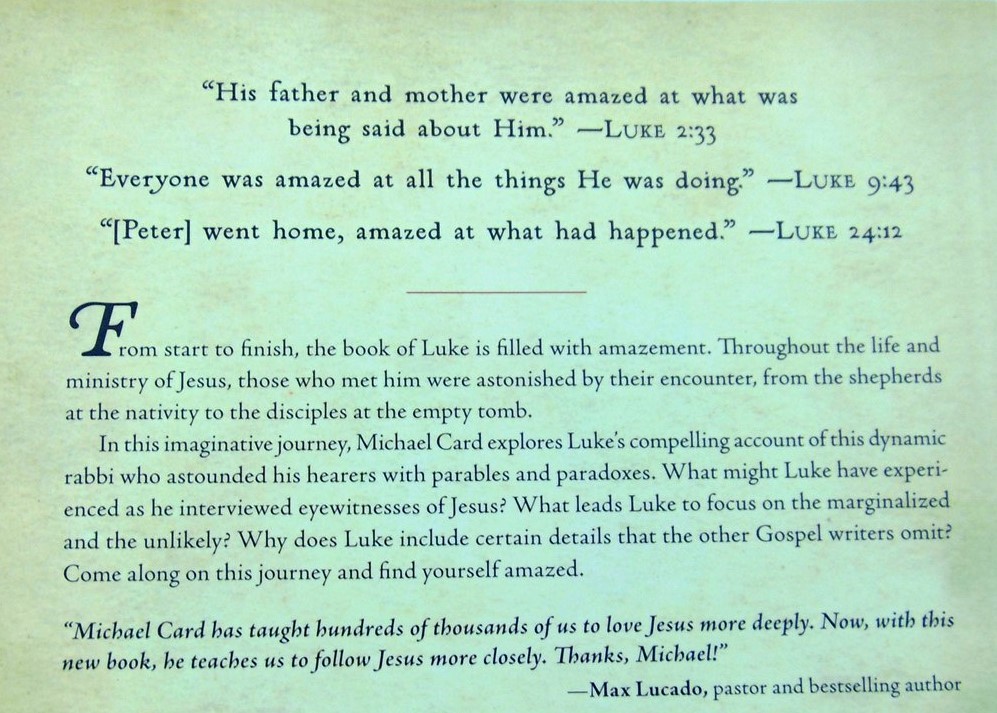 Michael Card: Biblical Commentaries Gospels 4 Book Lot. Matthew Mark Luke John