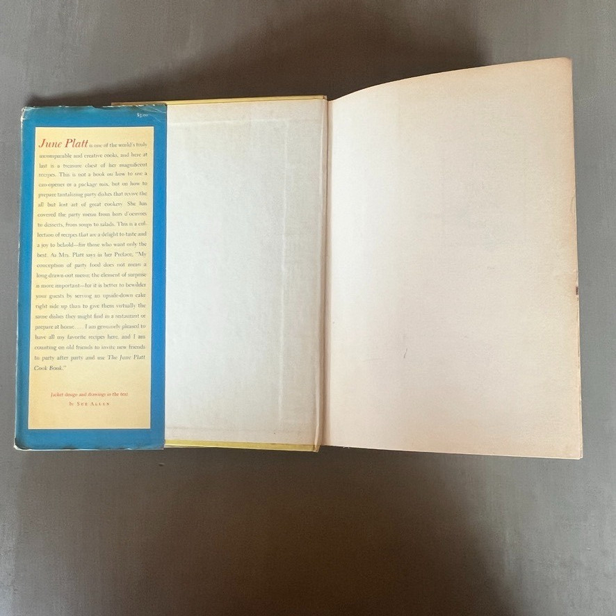 The June Platt Cook Book 1958 Alfred A Knopf Vintage Cookbook Mid Century Recipe