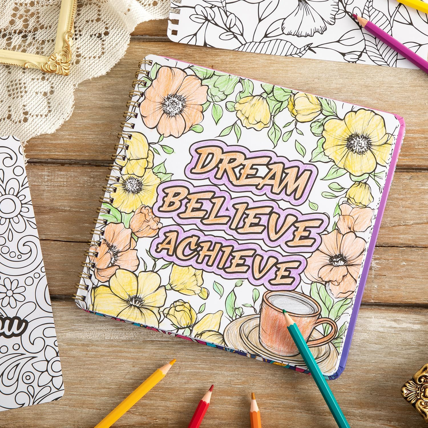 Women’s Coloring Book 30 Pages Inspirational Quotes Coloring Books for Adults to