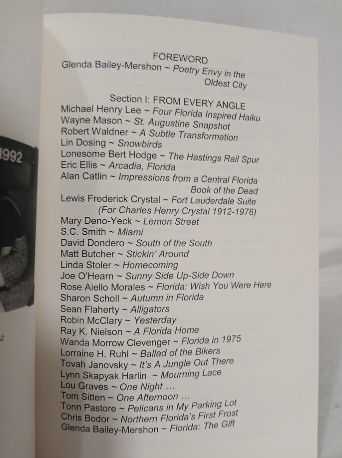Florida Speaks Poet Plant Press Anthology Florida Themed Trade Ppb Chris Bodar