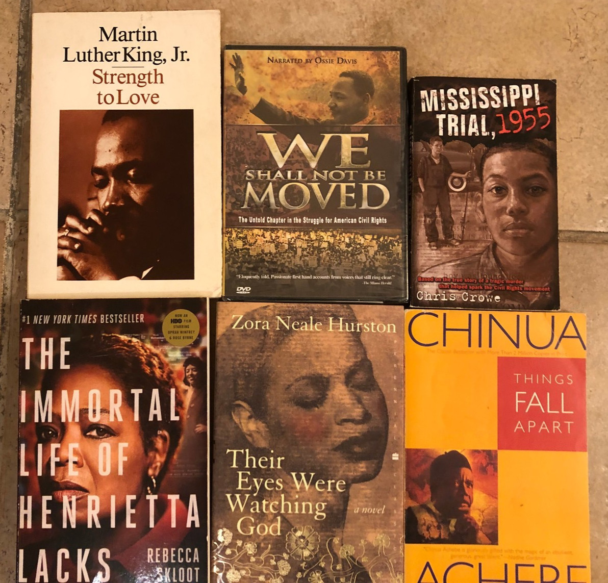 Lot of 11 African American Studies Books + DVD We Shall not be Moved NIP~ MLK ++