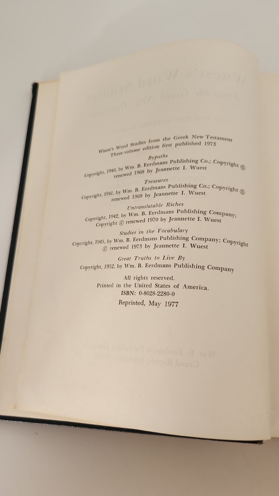 Wuest’s Word Studies From the Greek New Testament