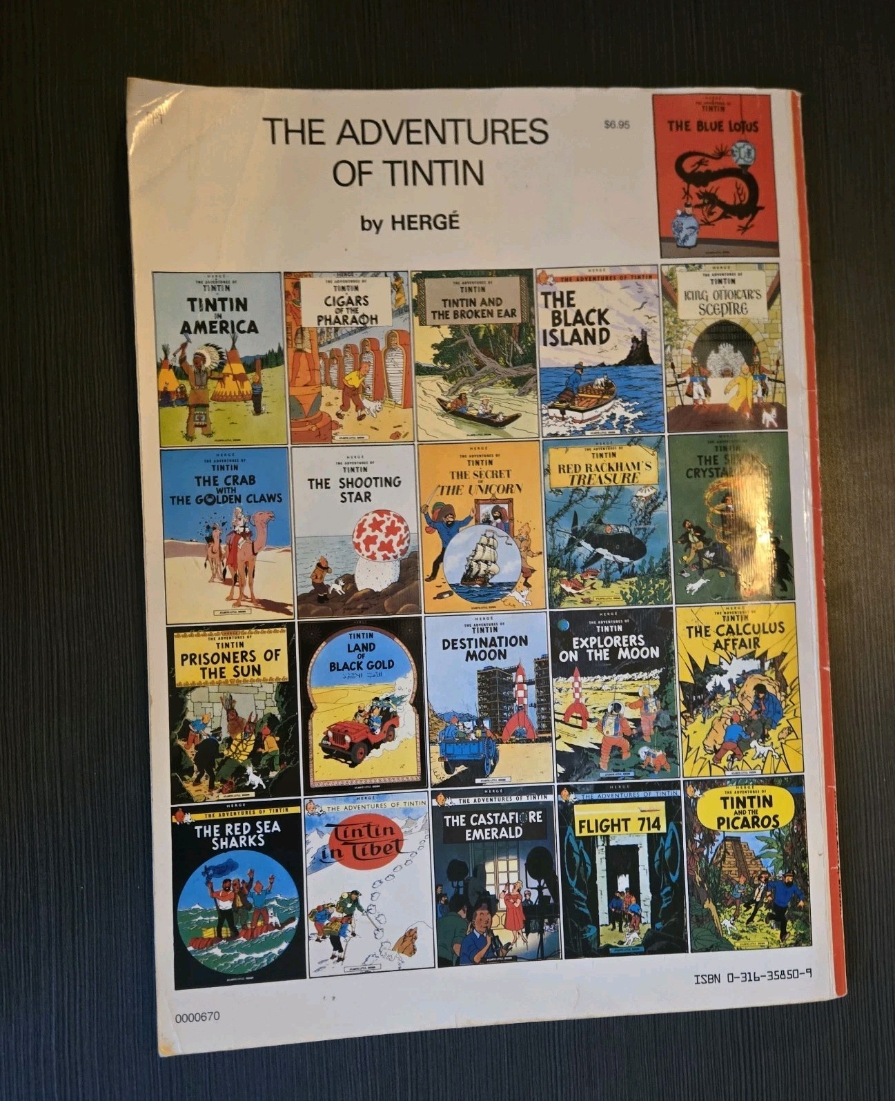 The Adventures of Tintin By HERGE – Lot of 3 – Atlantic little Brown Edition