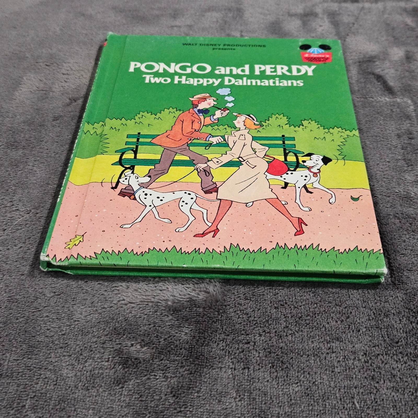 Walt Disney Pongo and Perdy Two Happy Dalmatians Book Club Edition