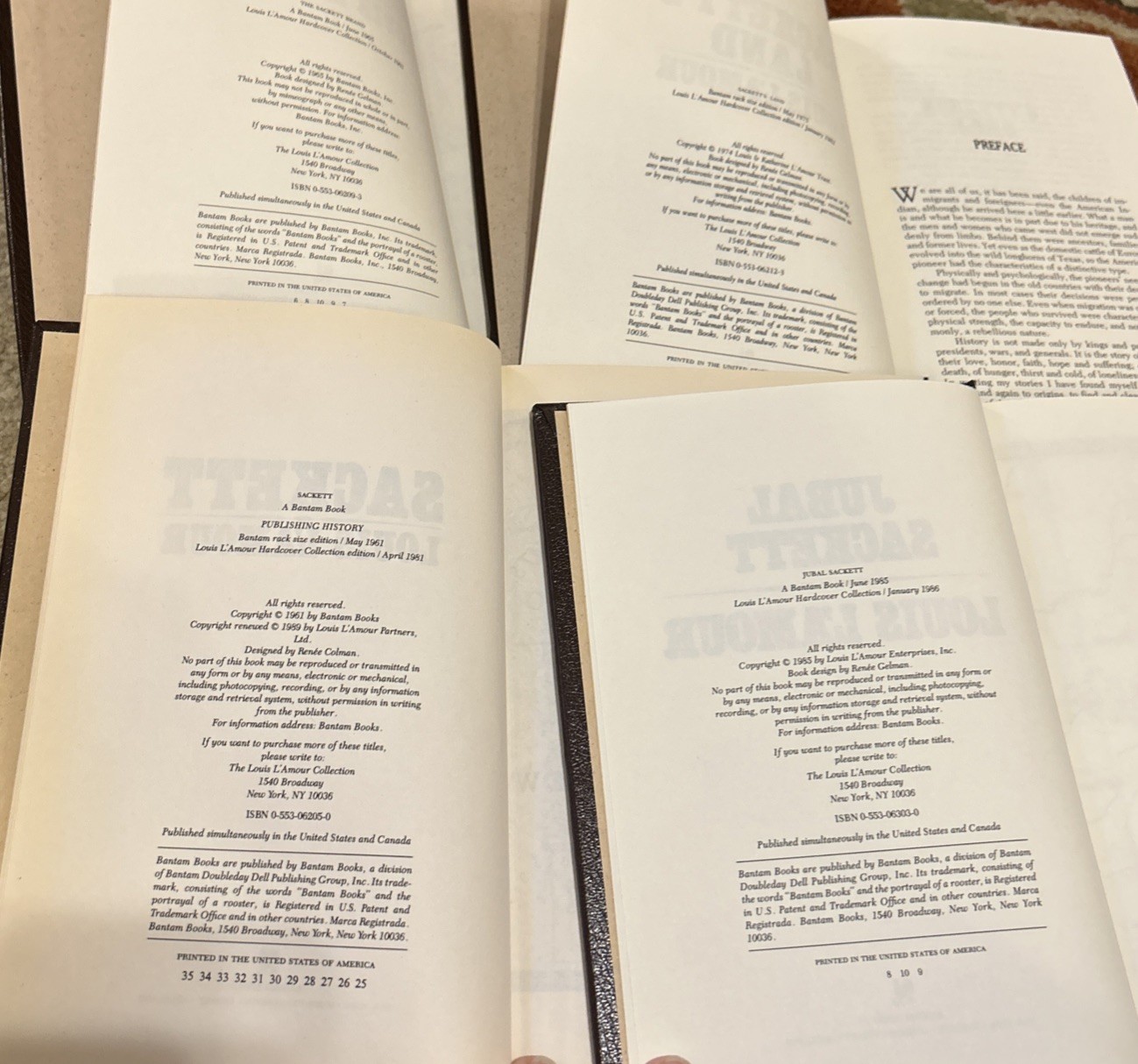 Louis L’Amour Leatherette SACKETT Collection Nearly Complete 15 Vol & Companion