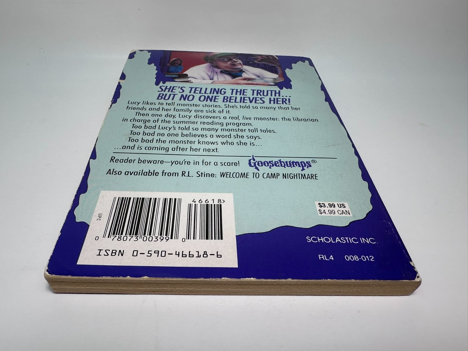 26th Print #8 The Girl Who Cried Monster Goosebumps Original Stine BARGAIN BIN