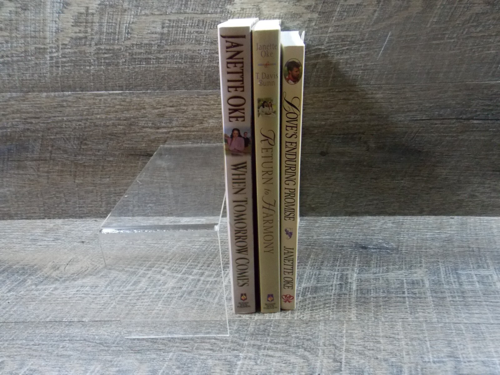 Janette Oke Mixed Lot of 3 PB Books: When Tomorrow Comes, Return to Harmony +1