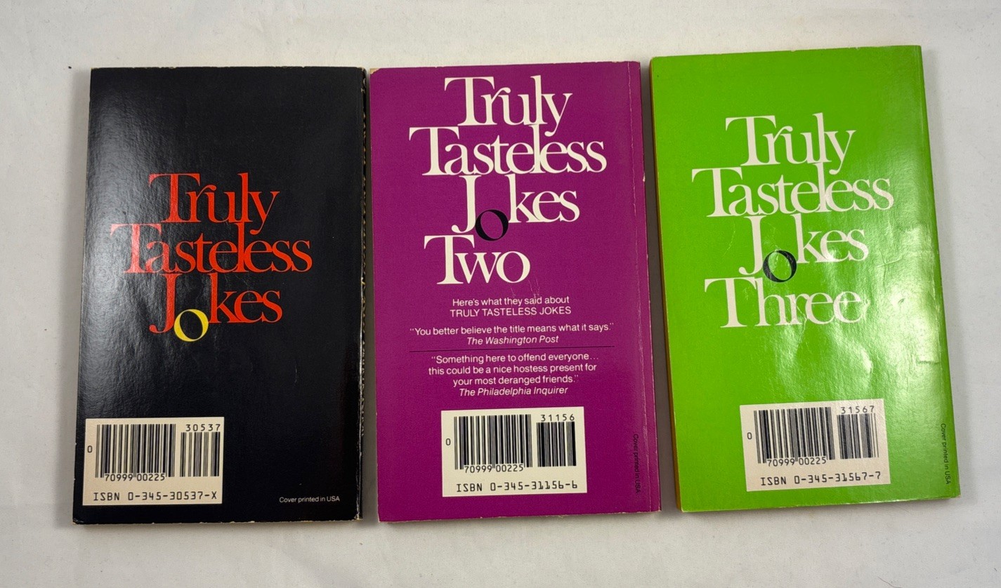Truly Tasteless Jokes: One, Two, and Three Set Of 3 Vintage Paperback Books