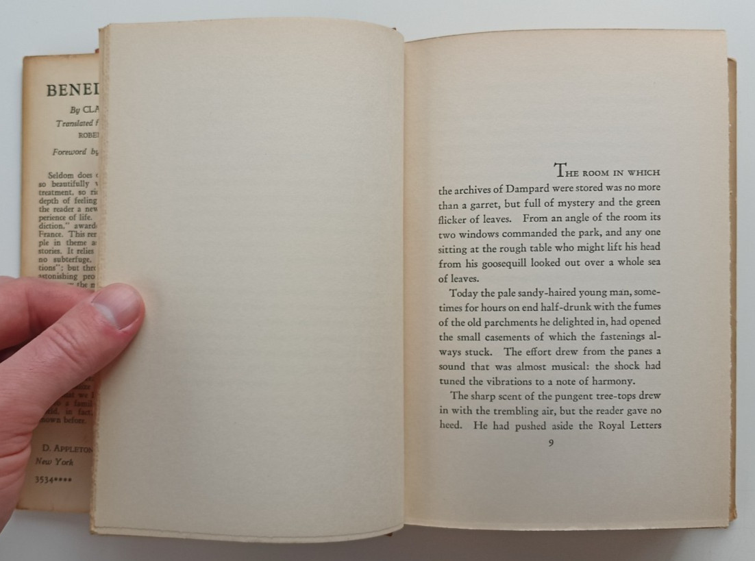 Benediction (1st edition) by Claude Silve (D. Appleton-Century, 1936) HCDJ
