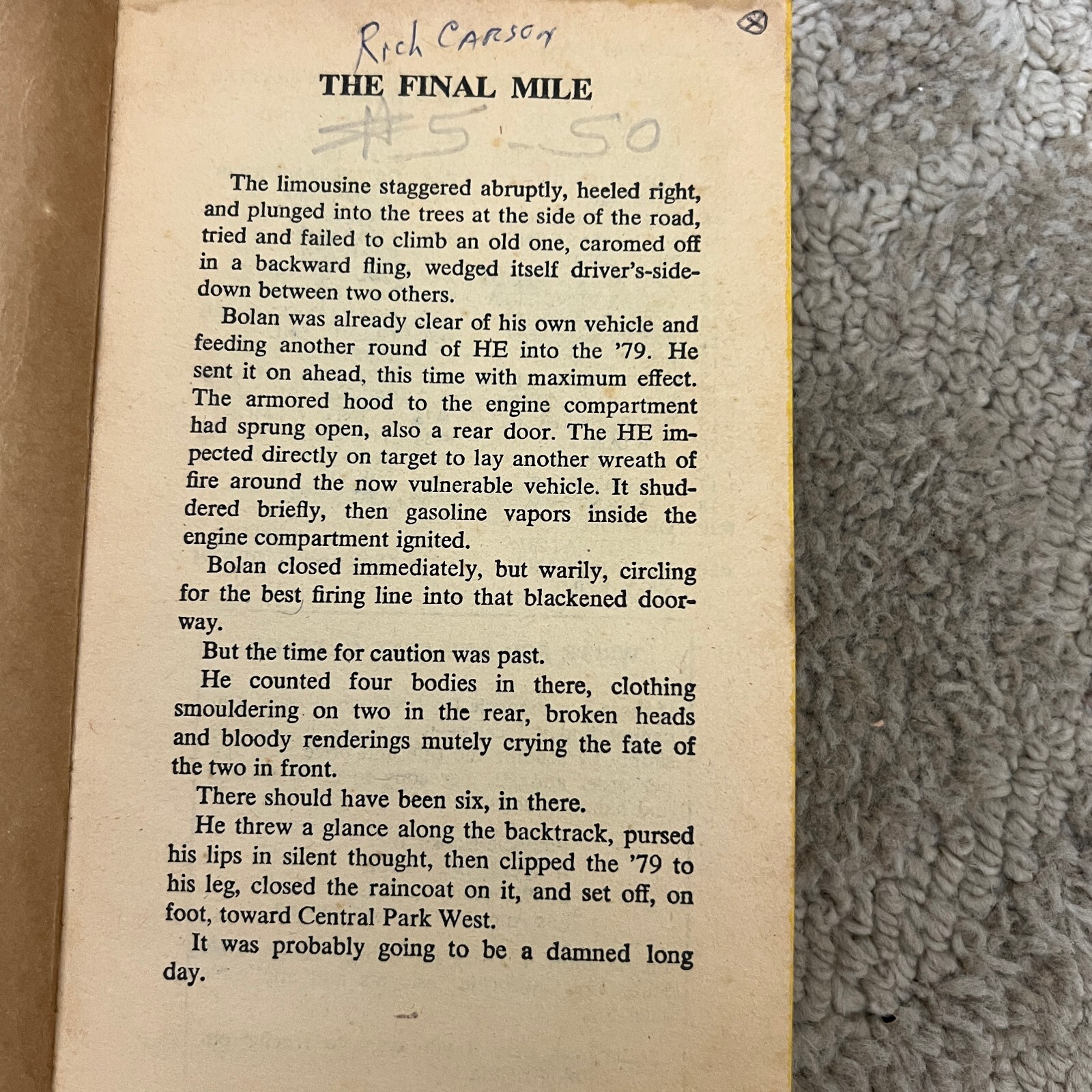 Satan’s Sabbath Action Paperback Book by Don Pendleton Adventure 1980