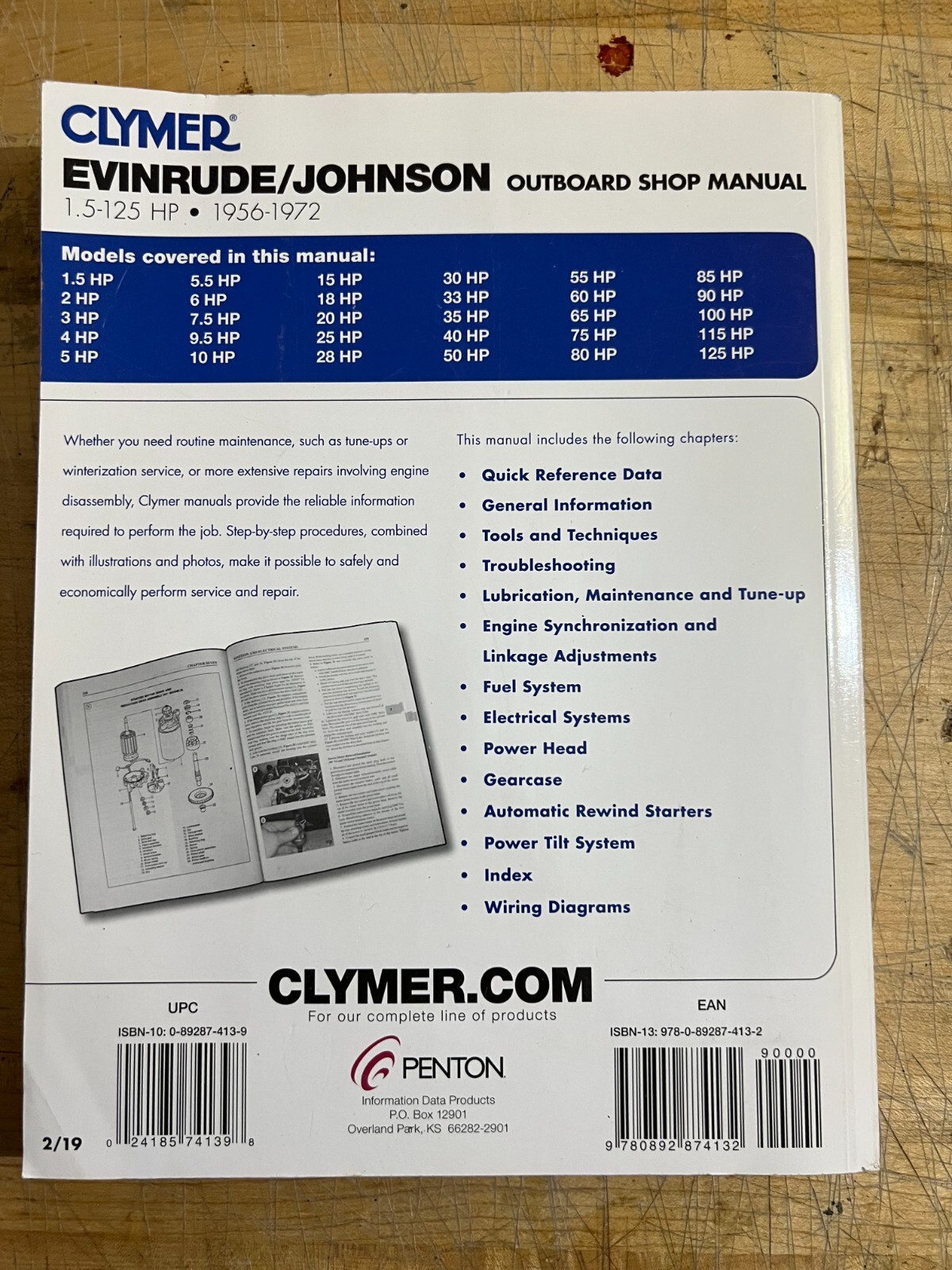 Clymer Evinrude Johnson 1. 5 125hp Outb 56-72 : Outboard Shop Manua by Haynes…
