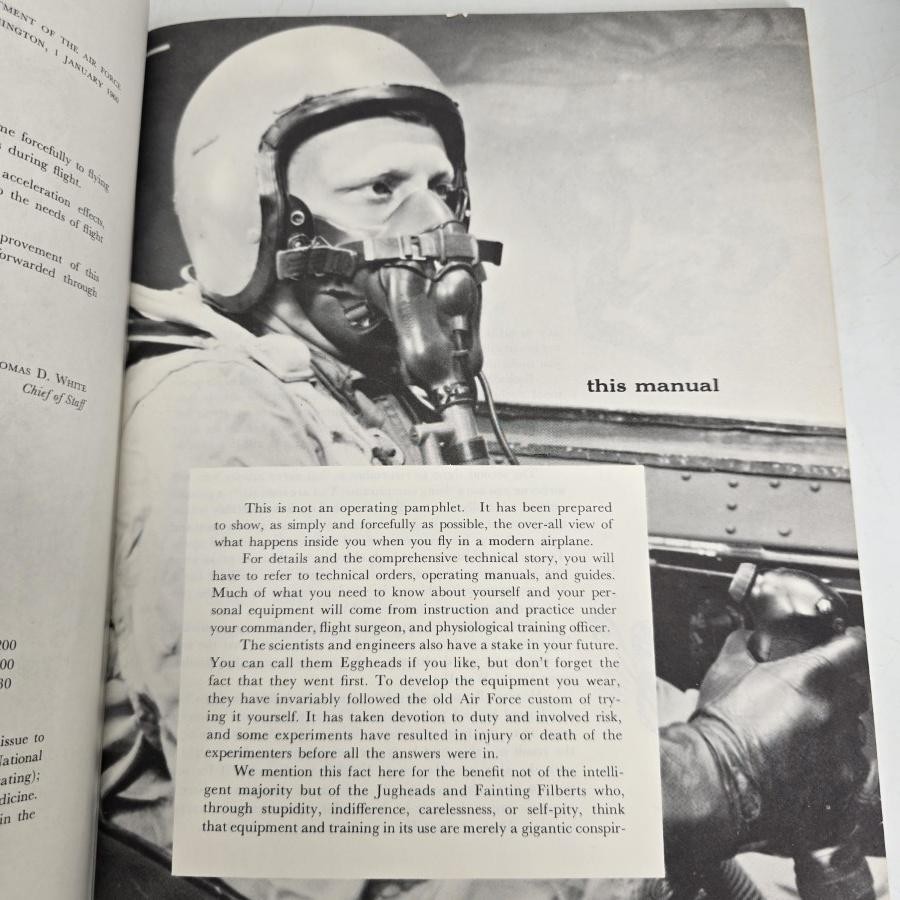 Your Body In Flight Thomas D White Air Force Pamphlet 160-10-3 1961 Book Vintage