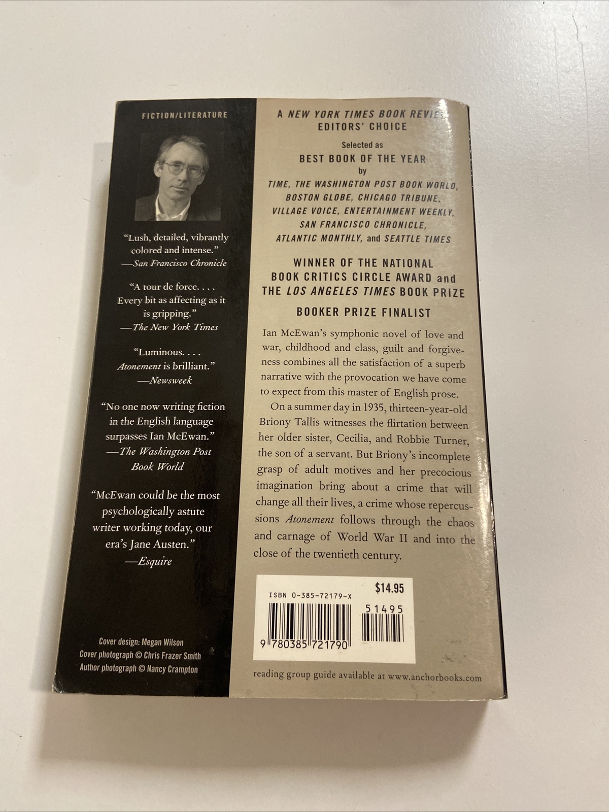 Atonement : A Novel by Ian McEwan (2003, Trade Paperback, Reprint)