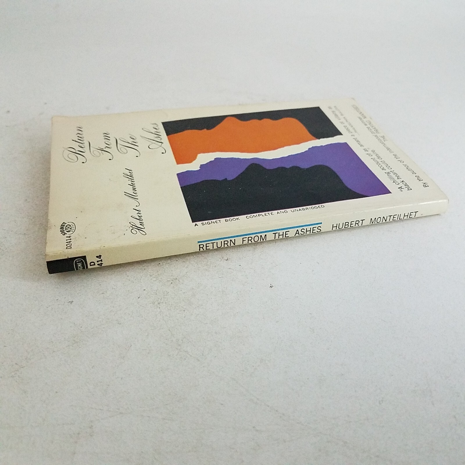 Return From The Ashes By Hubert Montielhet 1963 Simon And Schuster
