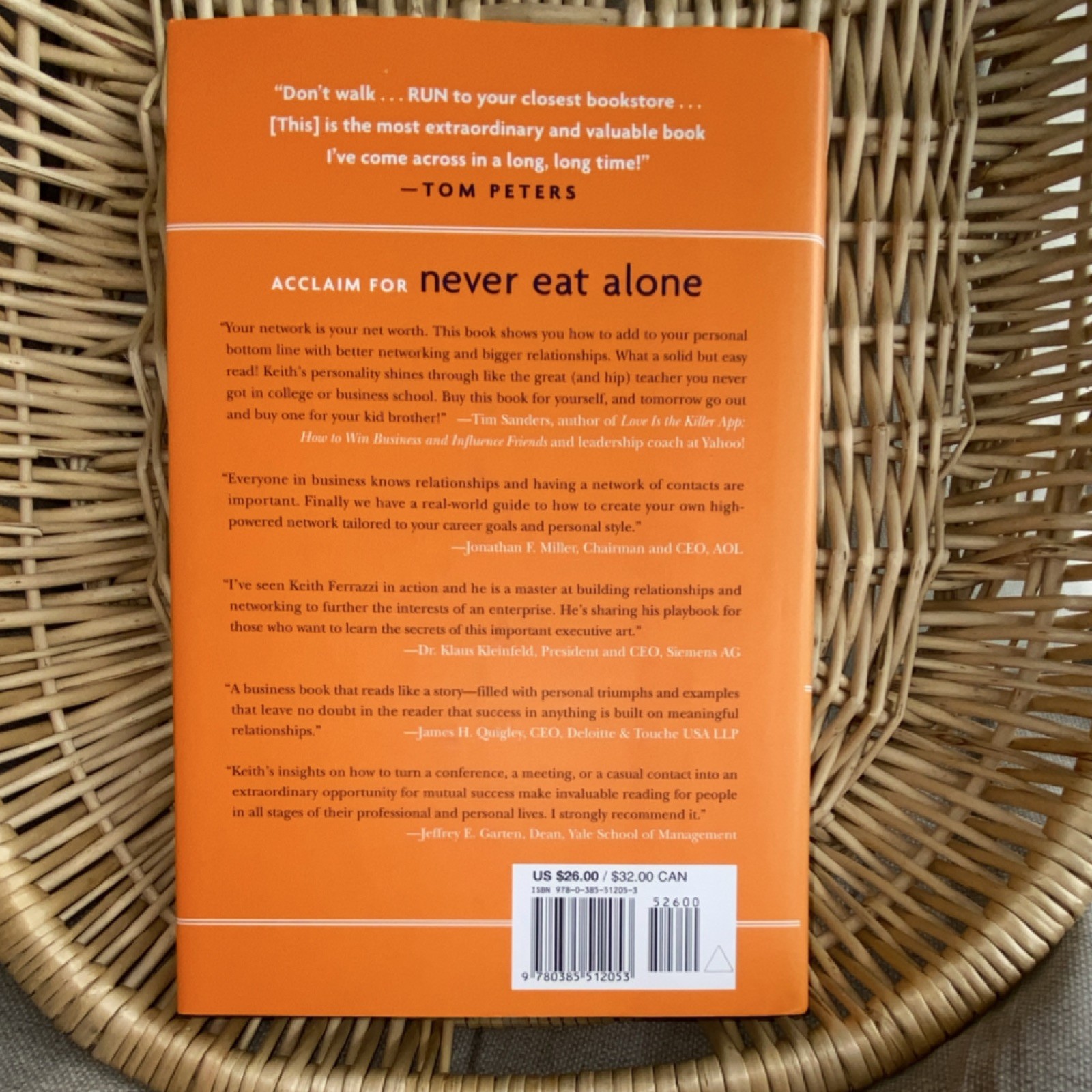Keith Ferrazzi & Tahl Raz Never Eat Alone Hardcover 2005 Knopf Business Success