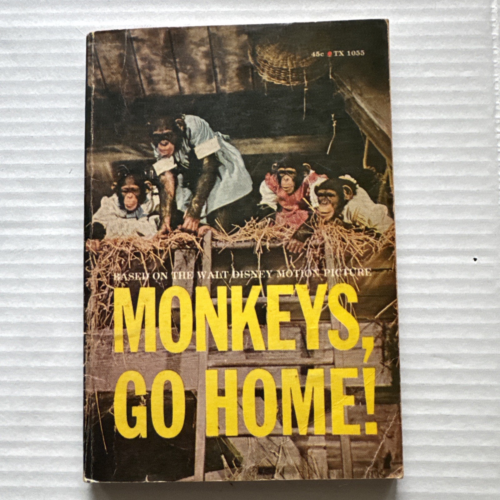 MONKEYS, GO HOME! Book on Walt Disney Motion Picture PB 1967 Scholastic Book