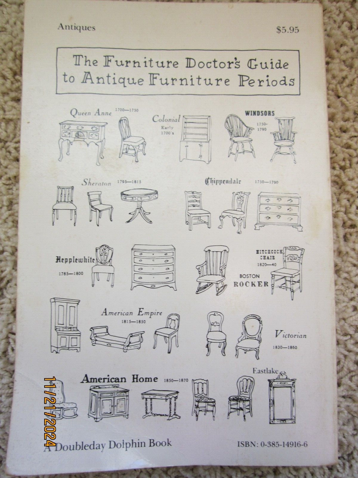 „The Fun of Refinishing Furniture“ 1976 Grotz 244 pages ISBN 0-385-14916-6