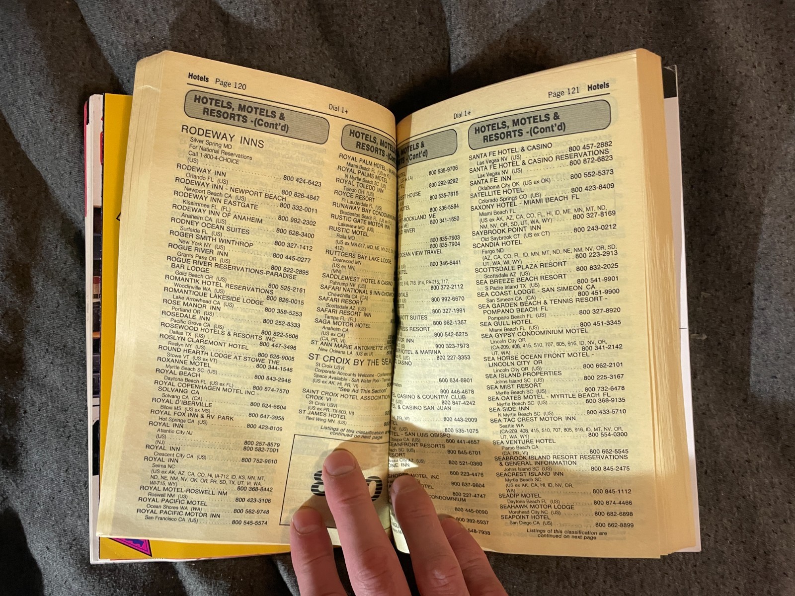 AT&T 800 Travel Directory 1992 Phone Book Directory Yellow Pages