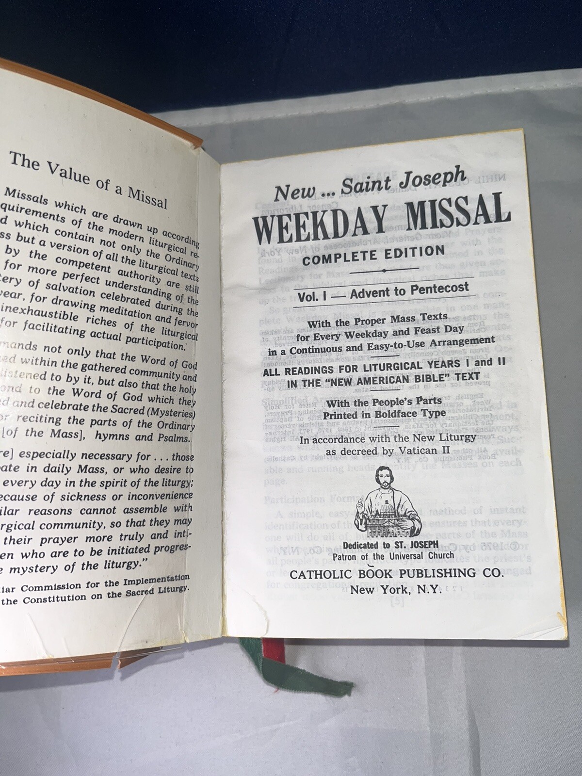 St. Joseph Weekday Missal, Complete Edition, Vol. 1, Advent to Pentecost -⭐