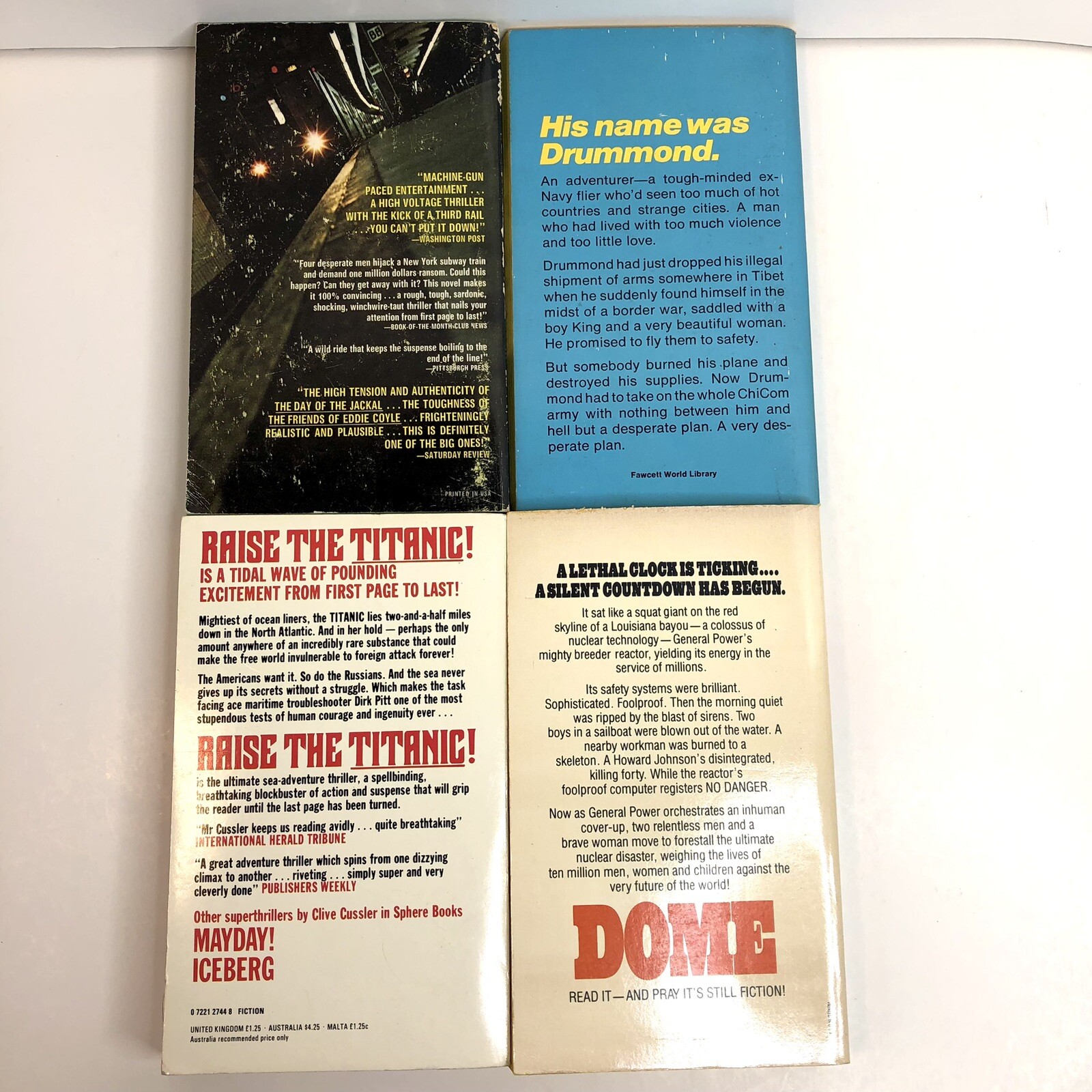Lot of 10 Vintage Action Adventure Mixed Titles and Authors PB 1970s and 1980s