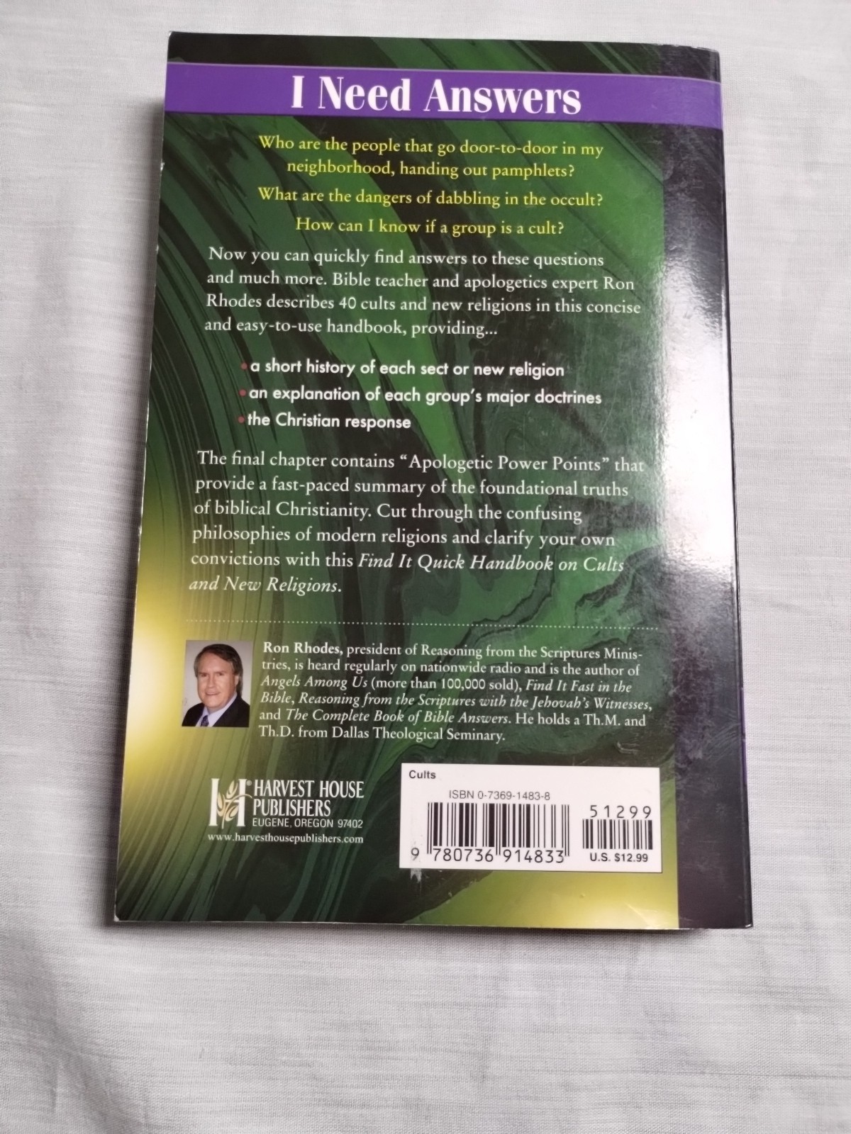 Find It Quick Handbook on Cults & New Religions by Ron Rhodes