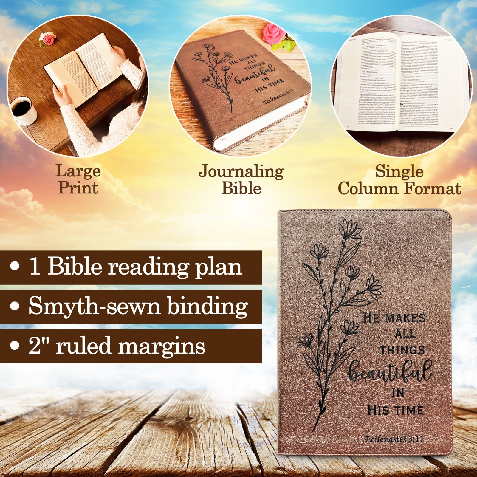 Custom ESV Bible | ESV Journaling Bible | Custom Engraved ESV Large Print Bible