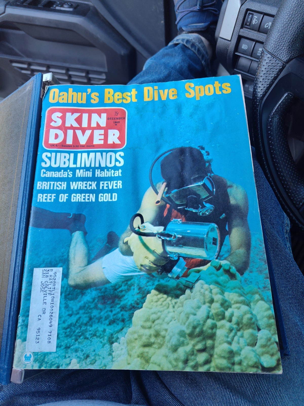 1969 Complete Set/Year of 12 Skin Diver Magazine In Official Binder Nice!!!