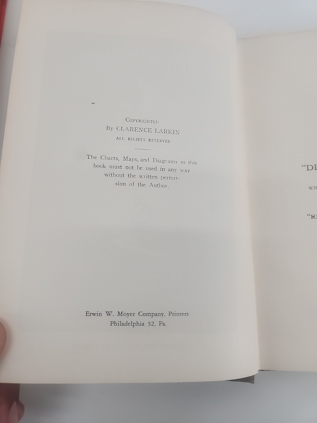 Rightly Dividing The Word – Hardcover Vintage – Clarence Larkin Biblical
