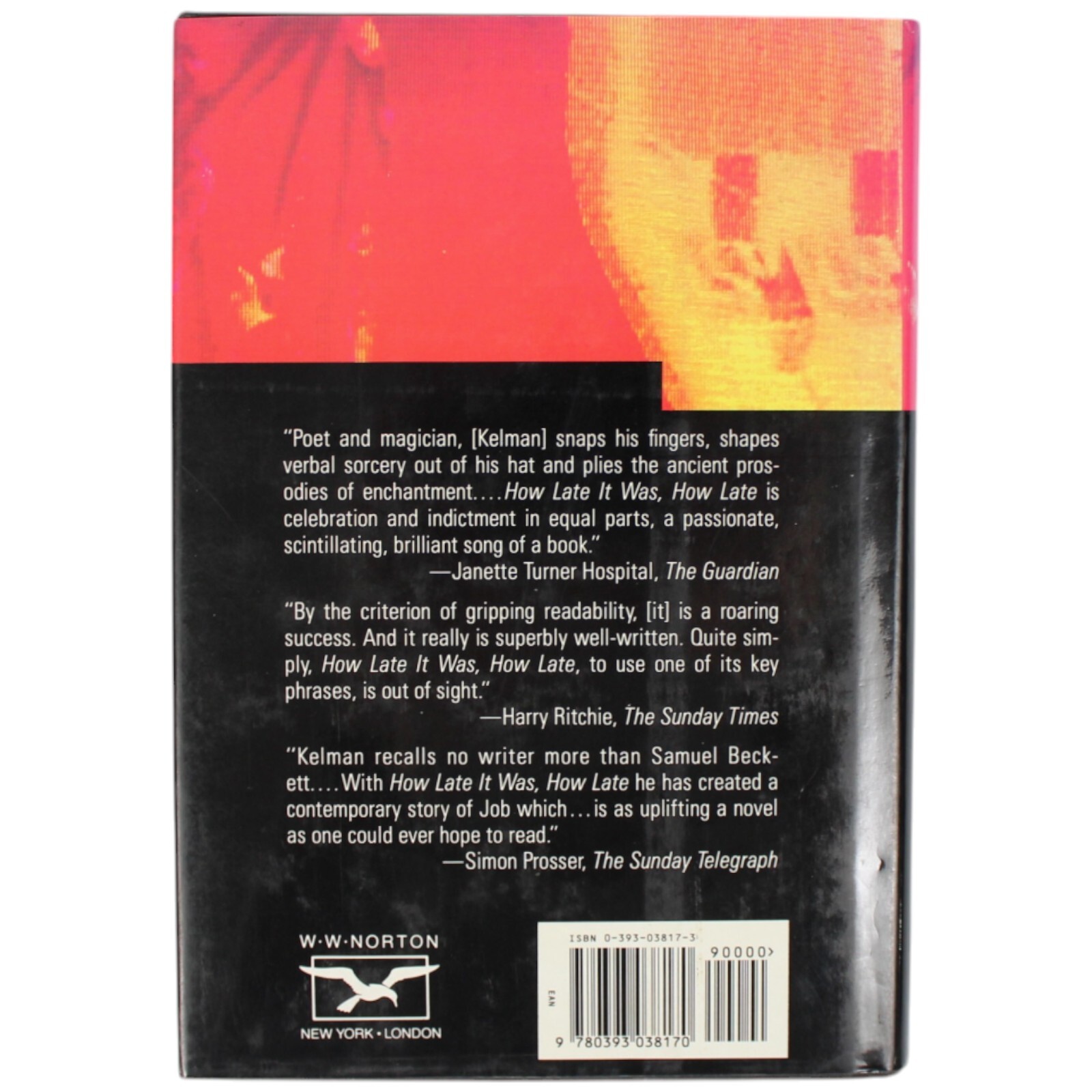 James Kelman SIGNED How Late It Was How Late First US Edition Booker Prize HCDJ