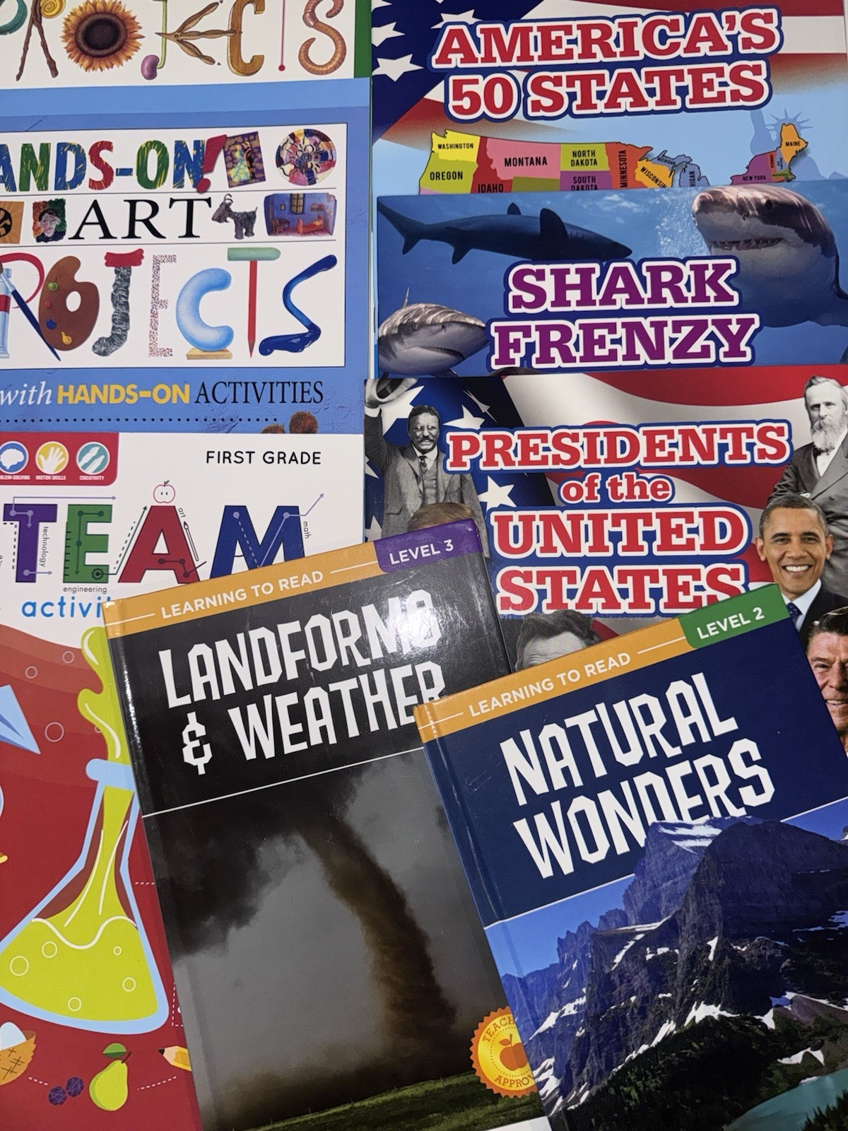 Lot Of 15 STEM, Science & History Children’s Learning Books Bundle Paperback