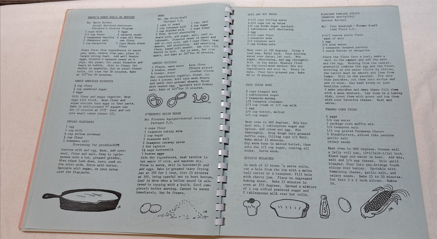 Vintage 1977 Food For Thought Recipes Cook Book Cooking Vallejo City School