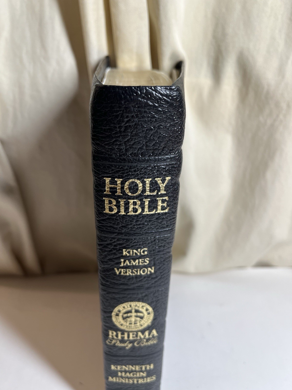 KJV Rhema Study Bible Kenneth Hagin Calfskin Leather King James Red Letter 1985