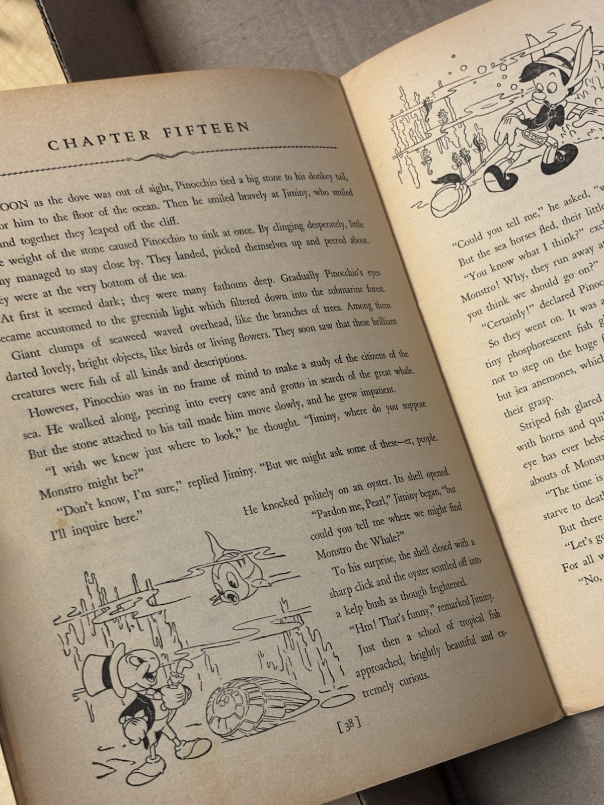 1939 Walt Disney’s Pinocchio w/Pictures to Color Whitman Publishing RARE!!