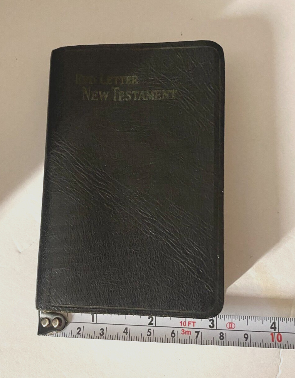New Testament Red Letter Edition Faux Leather-Bound (4.5″ x 3″) Good condition