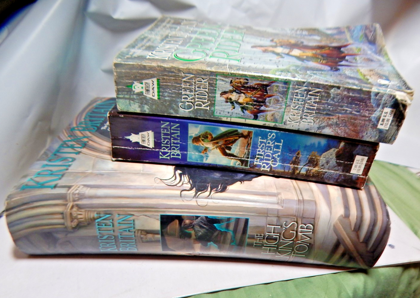 Green Rider Series Kristen Britain DAW Fantasy Lot Of 3 Books Pb & HCDJ DAW