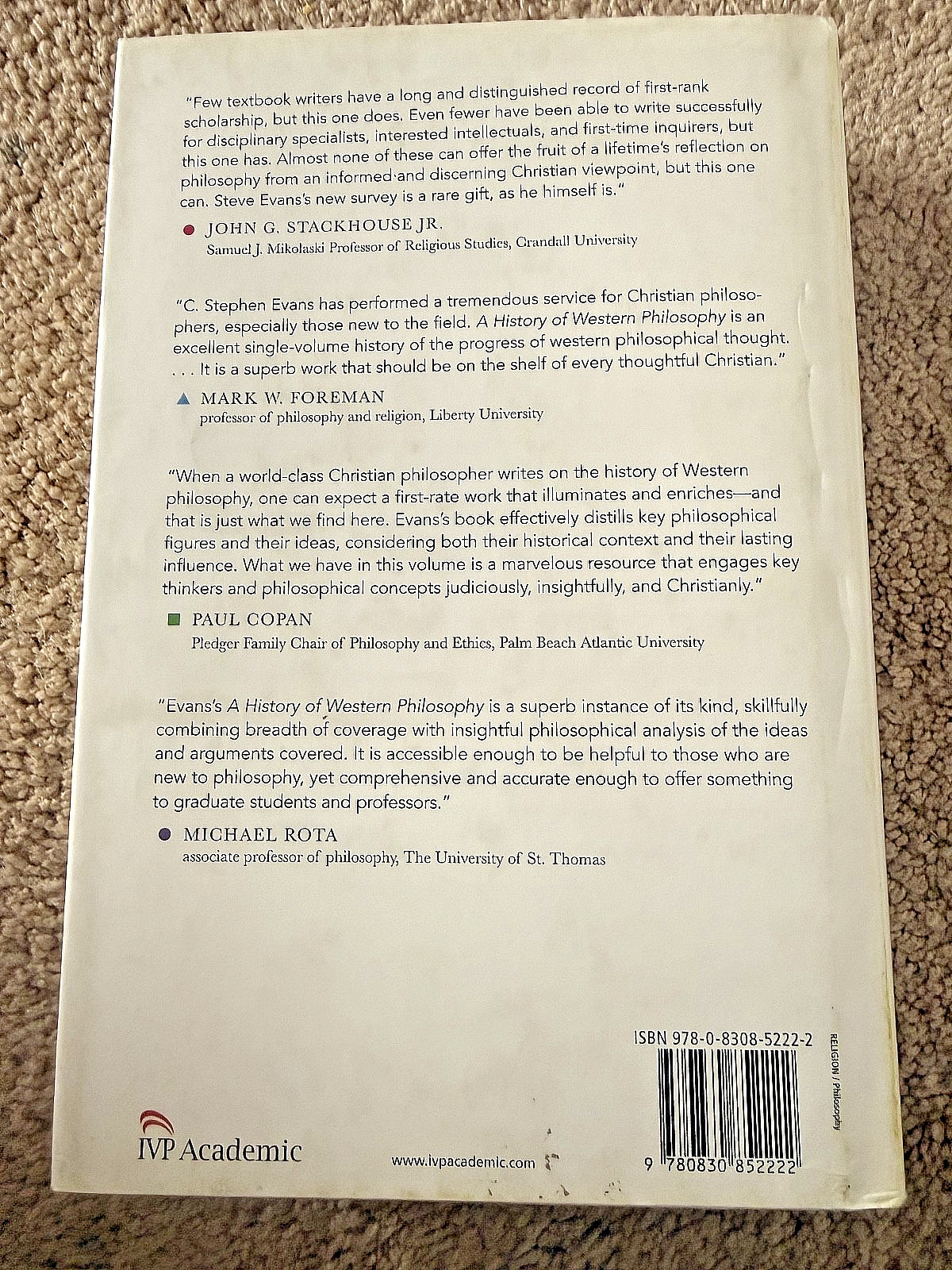 A History of Western Philosophy C Stephen Evans