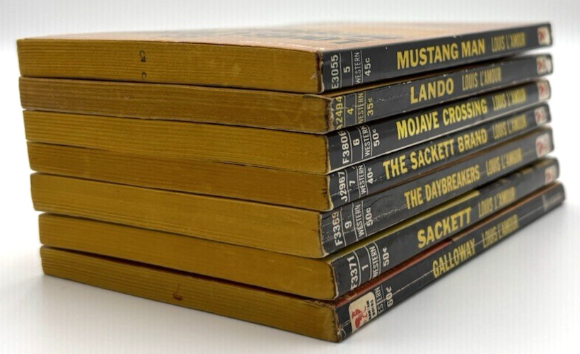 Louis Lamour Vintage Sackett Book Lot Western Several 1st Printings Flaws Listed