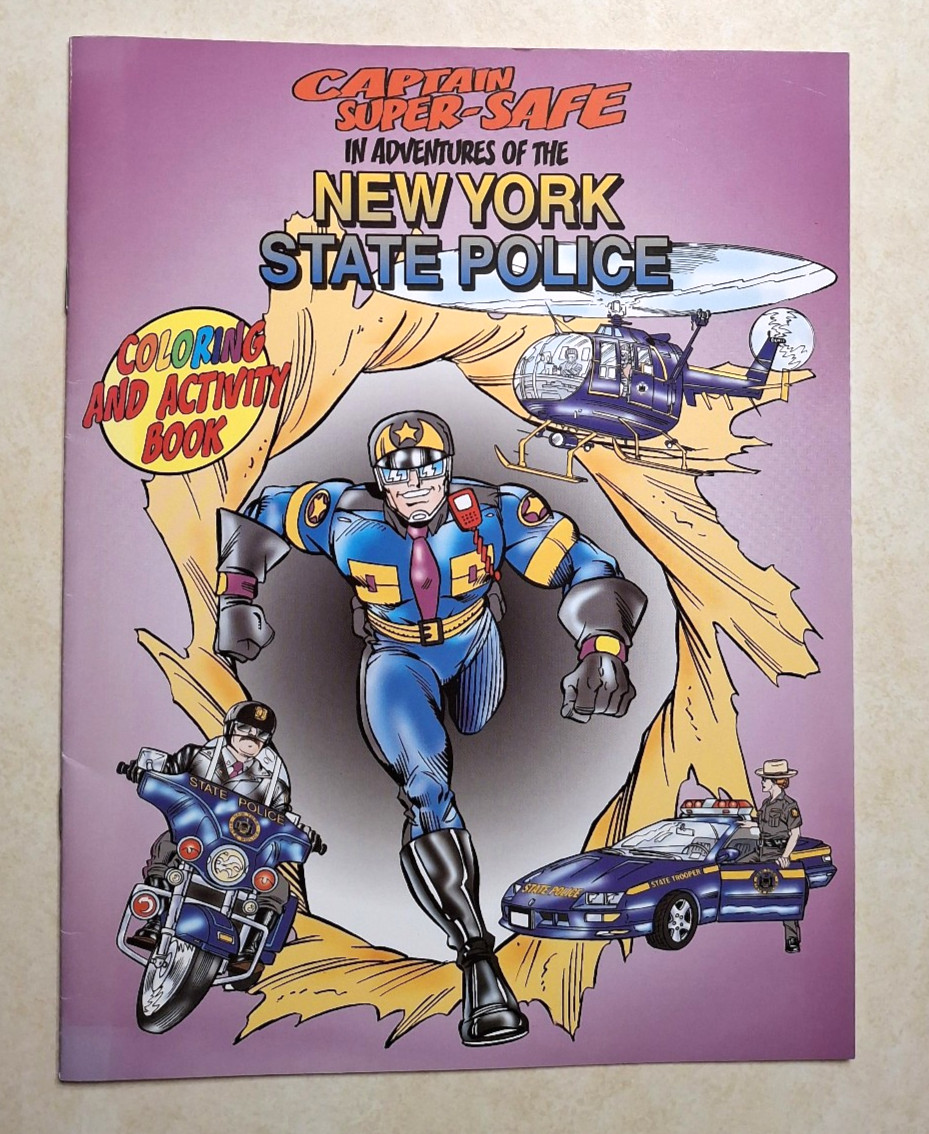 Vintage New York State Police Troopers Coloring Book UNUSED NEW NY Super-Safe
