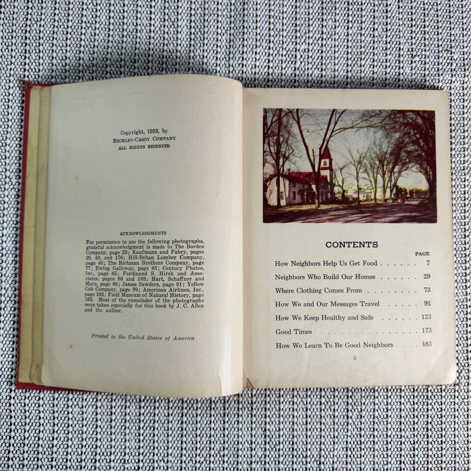 Story Pictures of Our Neighbors John Y. Beaty 1938 Social Studies Beckley-Cardy