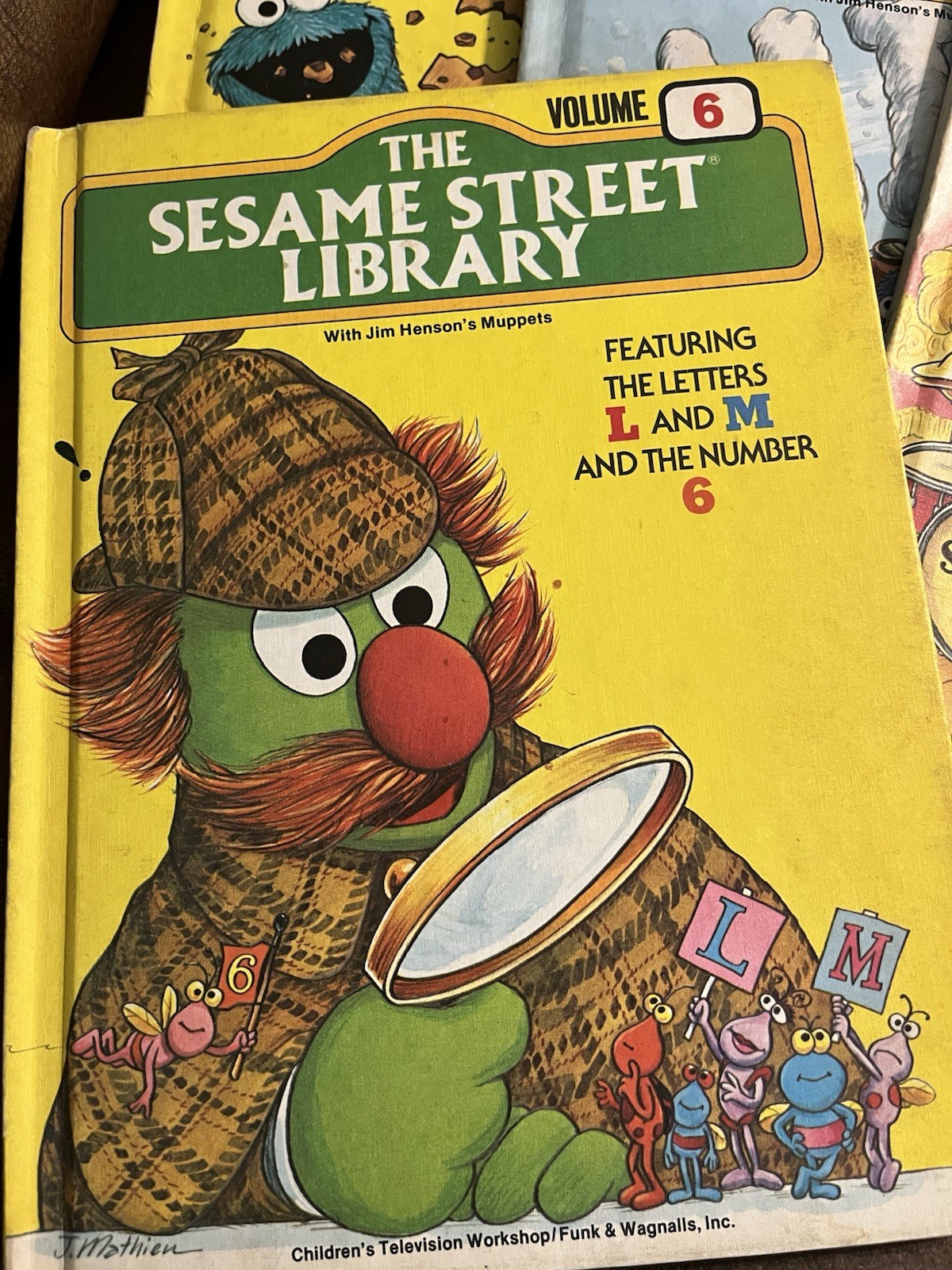 THE SESAME STREET LIBRARY – 10 Books 1979 Includes – 3,4,5,6,7,8,10,12,13,14