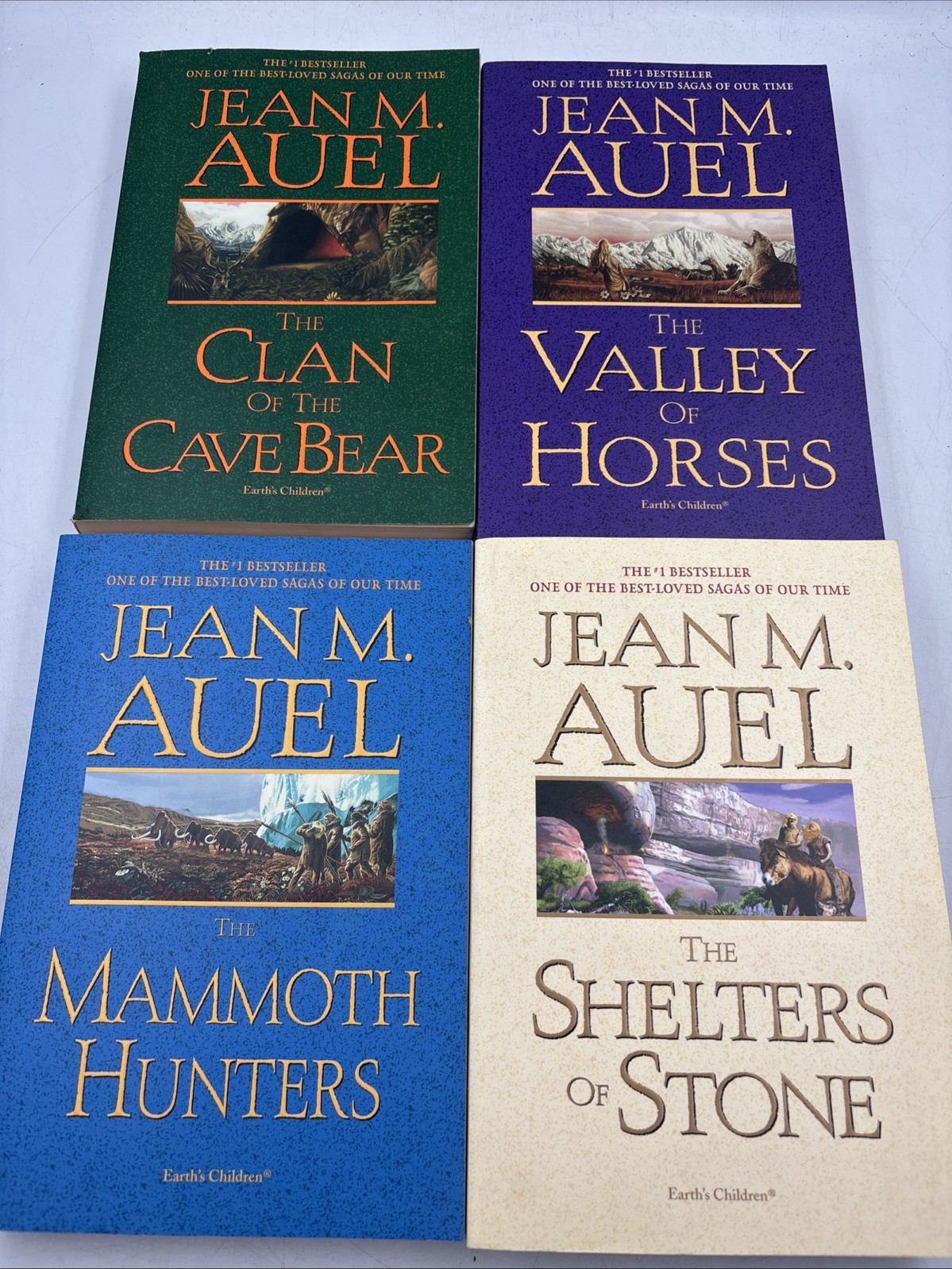 Lot of 4 Jean M. Auel Earth’s Children Series Trade Paperback Book Set 1-3, 5