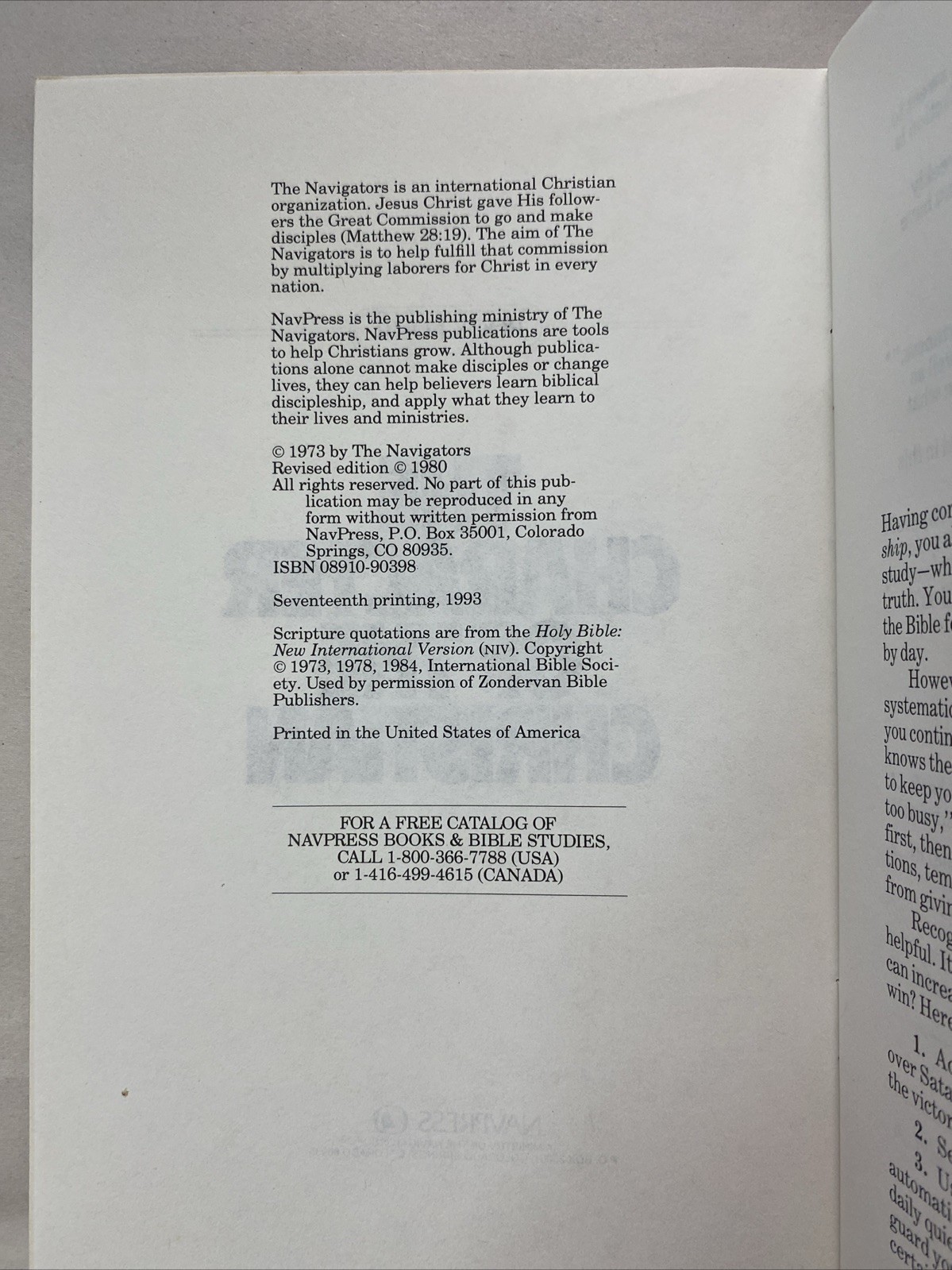 Character of the Christian Bk. 4 by Navigators Staff (1980, Paperback)