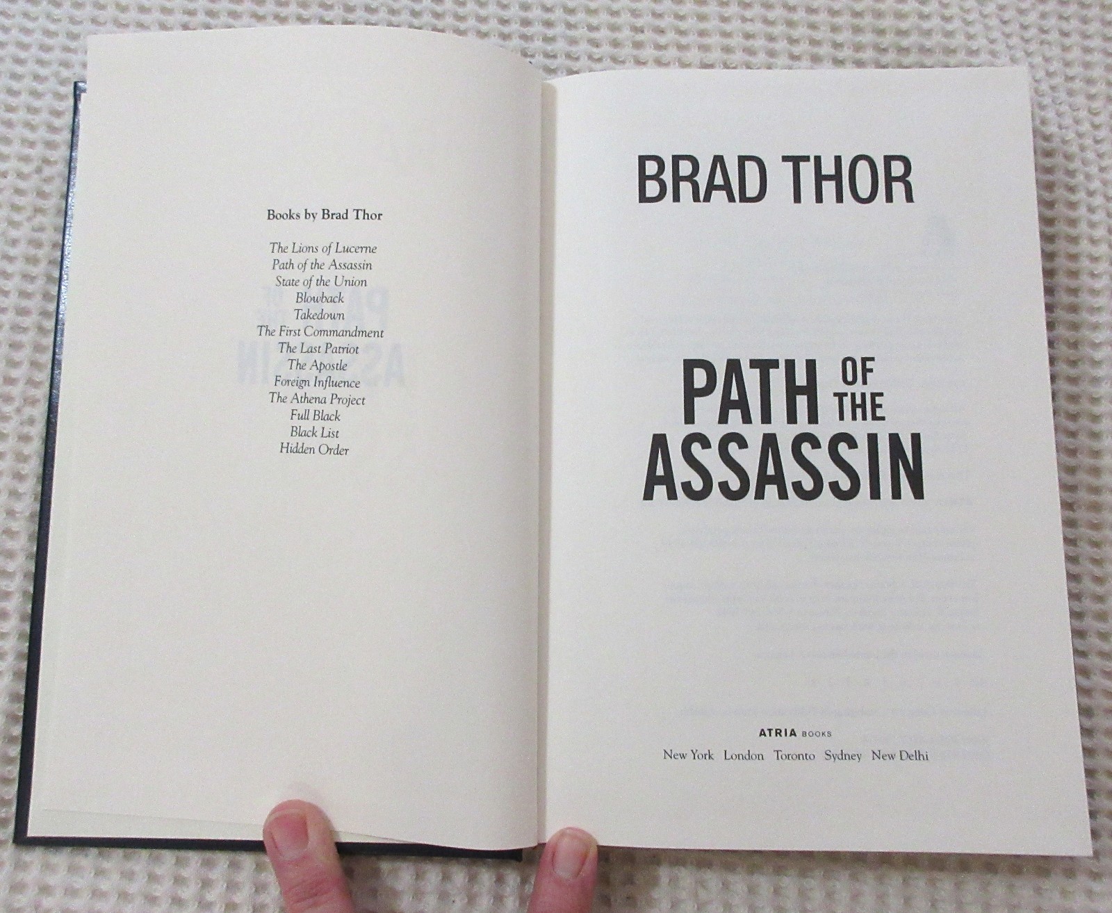 (F) Brad Thor Collector’s Edition #1, Three Books, Atria Hardcover, May 2014