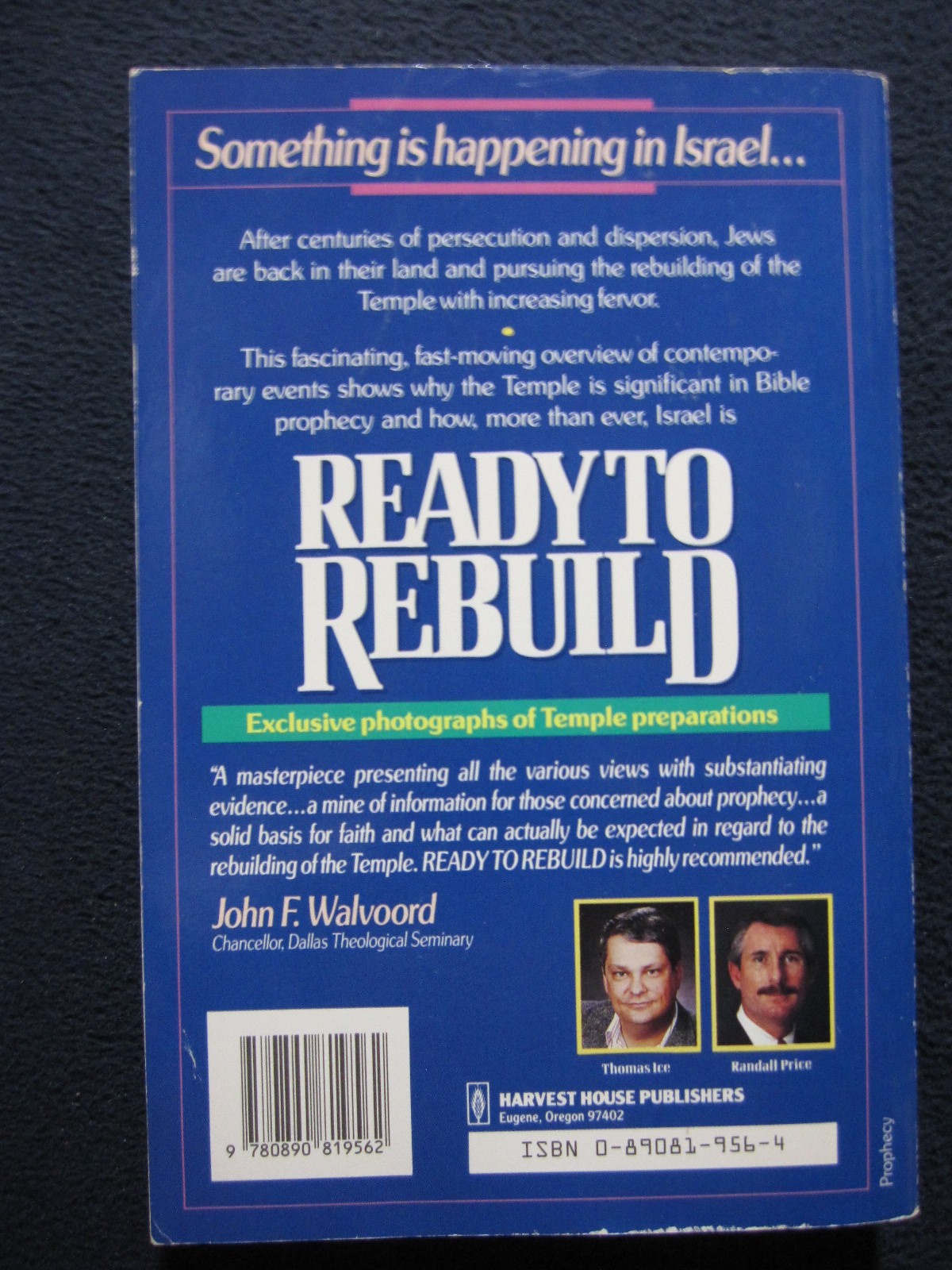 Ready to Rebuild Last Days Temple [Paperback] Thomas Ice Randall Price